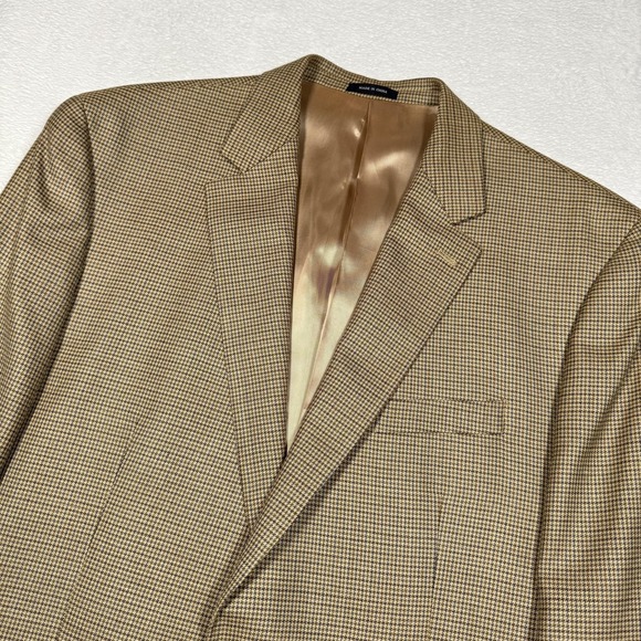 Ralph Lauren Other - Ralph Ralph Lauren Blazer Sport Coat Mens 48L Brown Houndstooth Check Silk Wool
